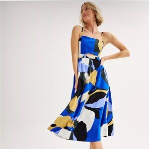 Women's Nine West Cut-Out Midi Dress